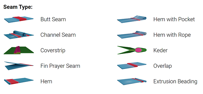RFlex seam types